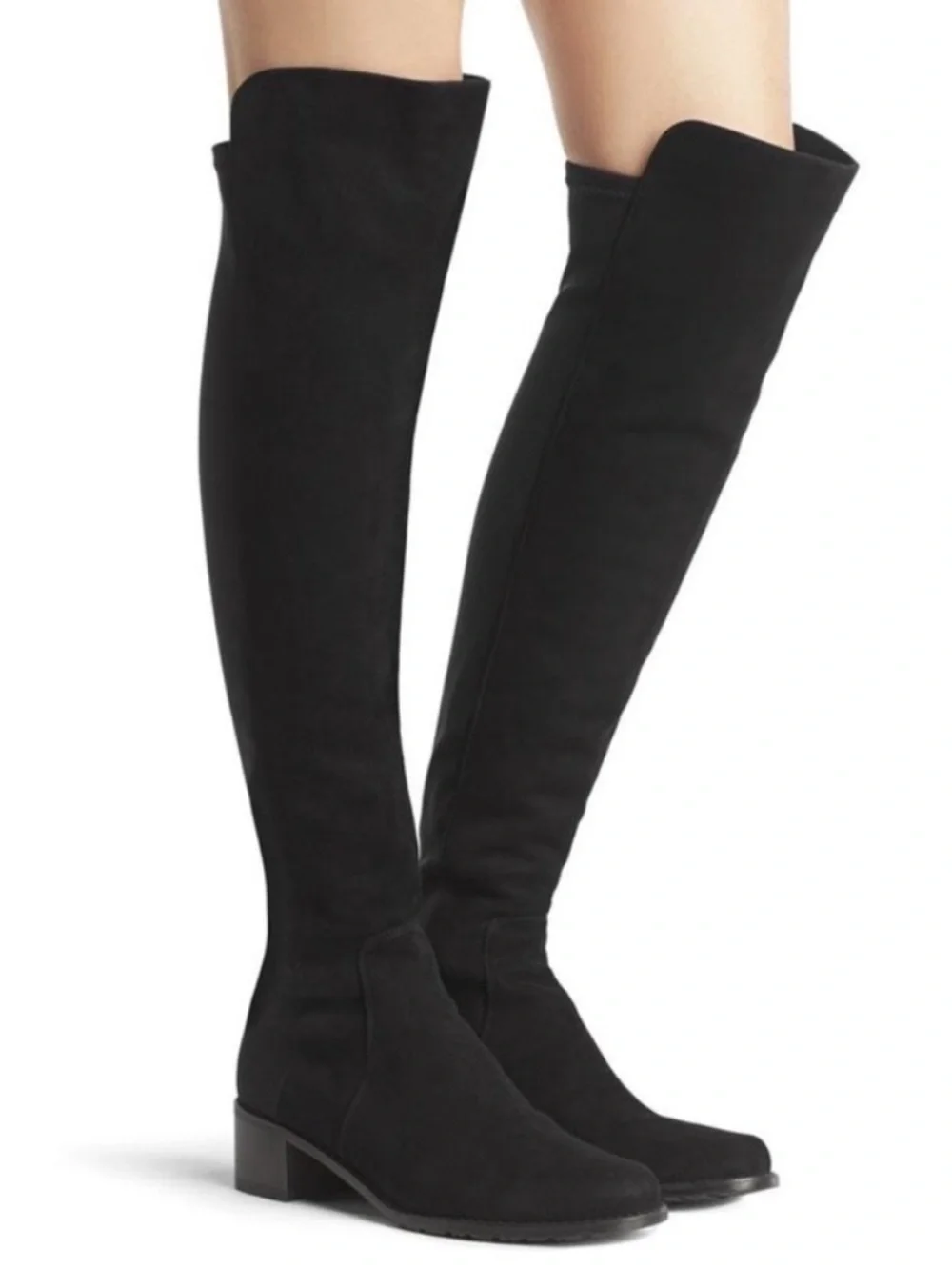 Stuart Weitzman 5050 Black Suede Over-the-Knee OTK Boots Size 6